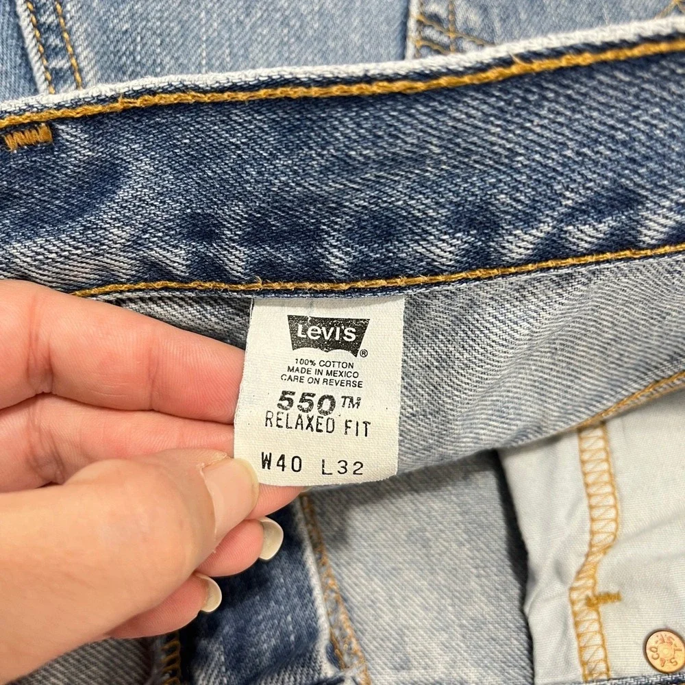 Levis 550 Relaxed Fit Vintage 90s Jeans Men‎ 38 31 Straight Leg Classic Grunge
